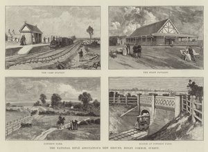 Het nieuwe terrein van de National Rifle Association, Bisley Common, Surrey door English School